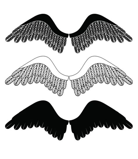 Angel Wings Set Stock Vectors Royalty Free Angel Wings Set