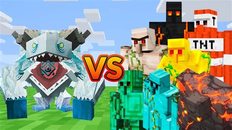 Frostmaw Vs All Golem In Minecraft Mob Battle Youtube