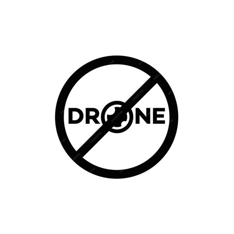 Premium Vector Prohibition Sign Drone Fly With Red Circles Isolated