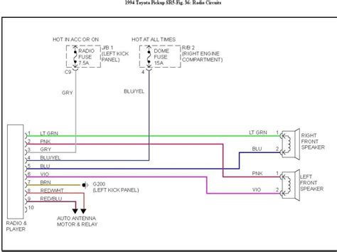 Radio Wiring Diagram 2004 Toyota 4runner Colors ToyotaWiringDiagram