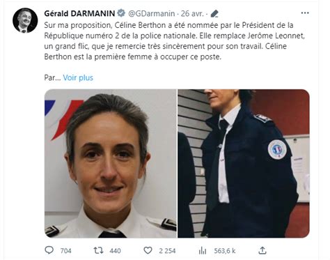 C Line Berthon Devient La Premi Re Femme Nomm E Num Ro De La Police