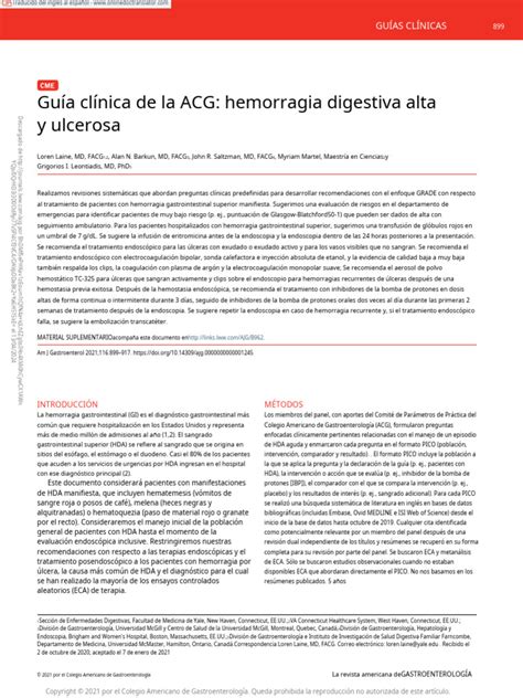 Acg Clinical Guideline Upper Gastrointestinal And14en Es Pdf