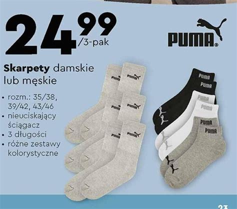 Promocja Puma Skarpety Damskie Lub M Skie Pak W Biedronka