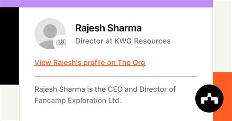 rajesh sharma director  kwg resources  org