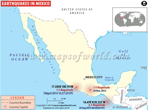 Mexico Earthquake Map