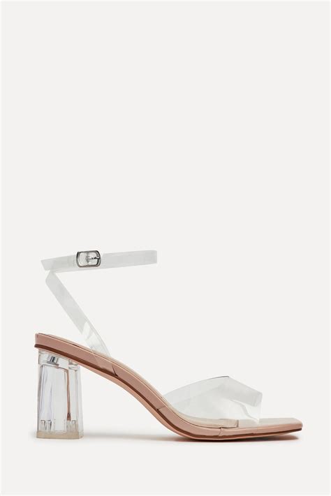 Buy Linzi Nude Cindy Perspex Sandals With Block Heel From The Next Uk Online Shop