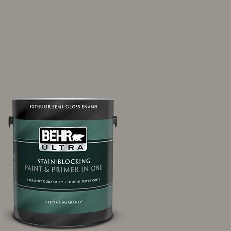 Behr Ultra Gal N Battleship Gray Semi Gloss Enamel Exterior