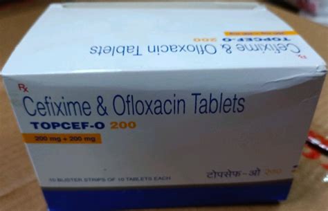 Topcef O Cefixime And Ofloxacin Tablet 200 Mg 200 Mg At Rs 1500 Box