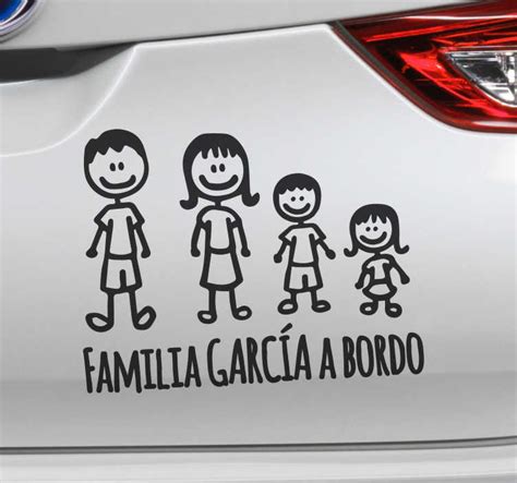 Pegatina Personalizada Para Coche De Familia TenVinilo