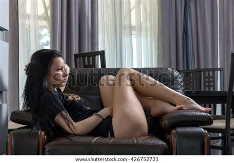 Seductive Brunette Sexy Legs Lying On Stock Photo 426752731 Shutterstock