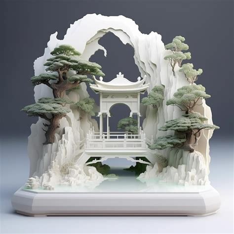 Premium Photo Intricate Paper Sculpture Beautiful Art