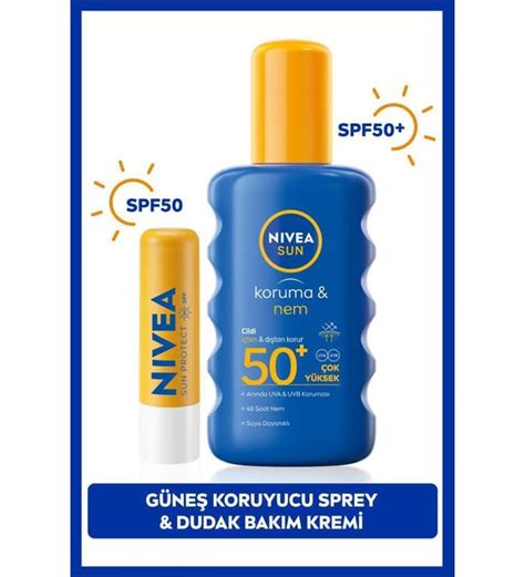 Sun SPF50 Güneş Koruyucu 200ml ve SUN SPF50 Yüksek Güneş Korumalı Dudak