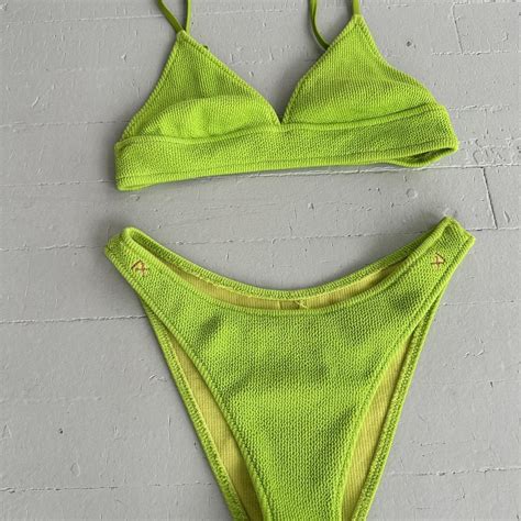 Banana Moon Bright Green Bikini High Rise S Fit Depop