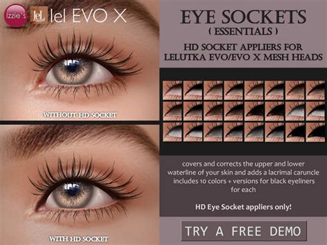 Second Life Marketplace Izzies Demo Eye Sockets Essentials