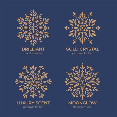 Logotipo De Perfume Floral De Lujo Vector Gratis