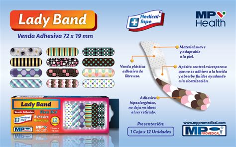 Cura Adhesiva Lady Band Caja X Unidades Mp Promedical