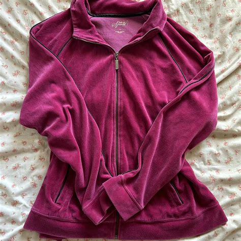 Hot Pink Suede Zip Up Size X In Womens Depop