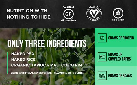 Naked Vegan Mass Lb Natural Weight Gainer Protein Powder Gmo Free Gluten Free Soy Free