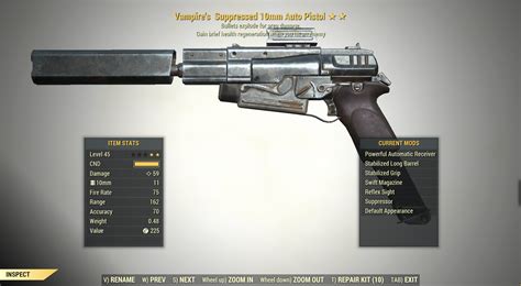 Vampire S Mm Pistol Explosive Fallout Pc Buy Fallout