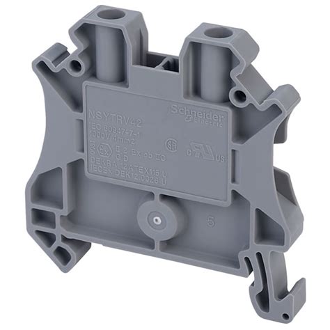 Schneider Electric NSYTRV42 Screw Terminal 2 Position 4mm Grey | Rapid ...