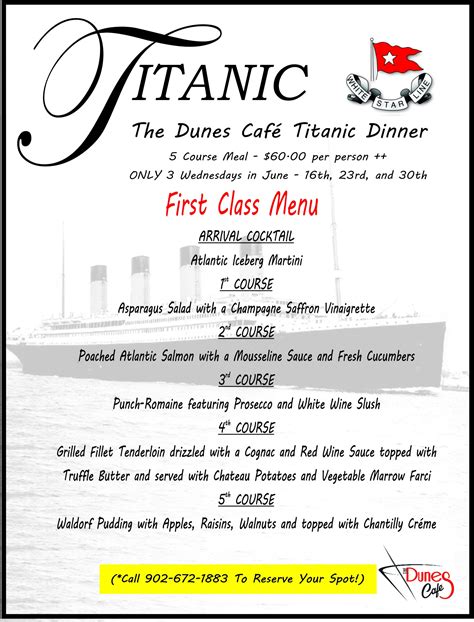 Ota Selvää 32 Imagen Titanic Last Dinner Menu Abzlocal Fi