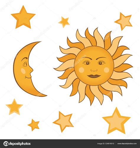 Dibujo Del Sol Y La Luna