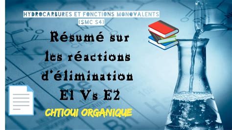 Résumé sur les réactions d élimination E1 et E2 YouTube