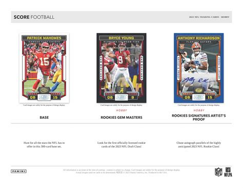 2023 Score NFL Football Cards