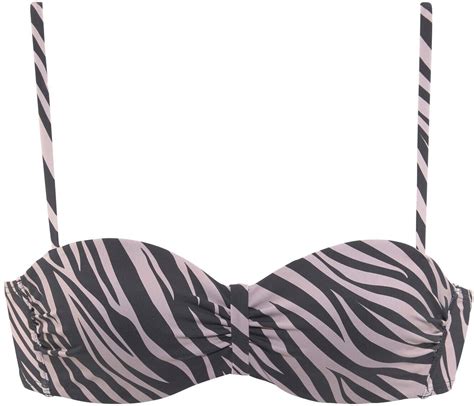 Lascana B Gel Bandeau Bikini Top Schwarz Bedruckt Ab Preisvergleich Bei Idealo De