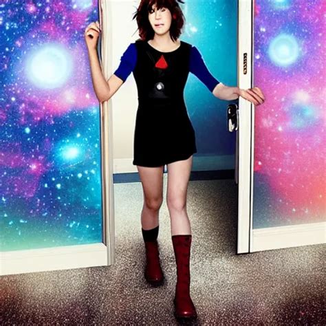 Mary Elizabeth Winstead Ramona Flowers Entering A Door Stable Diffusion