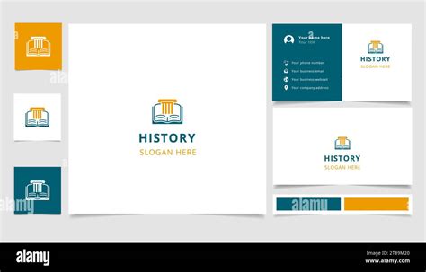 History logo design with editable slogan. Branding book and business ...