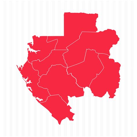 States Map of Gabon With Detailed Borders 25845024 Vector Art at Vecteezy