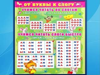 Слоговая таблица для 1 класса распечатать