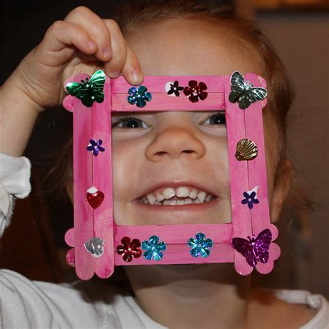 Play For a Day: Sparkly Popsicle Stick Frame