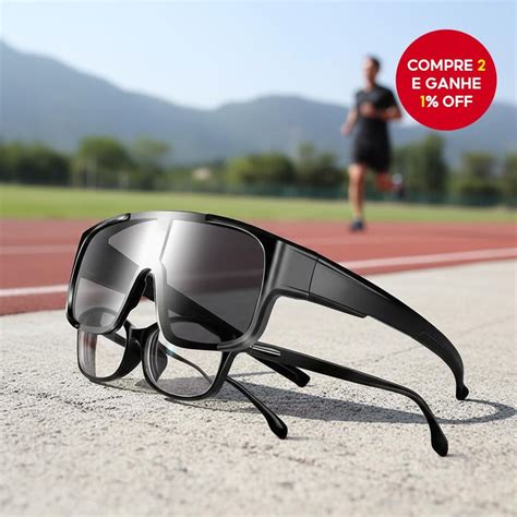 Oculos Ciclismo Com Grau - Óculos de Sol Esportivos para Ciclismo com Lente de Grau - à Prova de ...