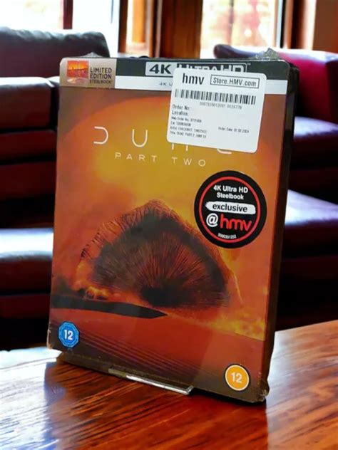 DUNE PART TWO 2024 4K Uhd Steelbook Hmv Ltd Ed Dolby Vision Atmos