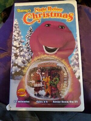 Barney S Night Before Christmas Vhs Purple Dinosaur Never Seen