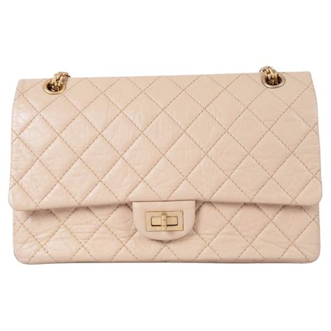 CHANEL Nude Aged Leather 2 55 REISSUE 226 LARGE Shoulder Bag For Sale At 1stDibs