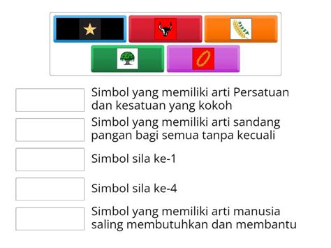 Menjodohkan Simbol Dan Arti Sila Pancasila Match Up