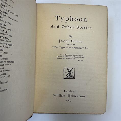 Typhoon And Other Stories Joseph Conrad First Uk Edition First