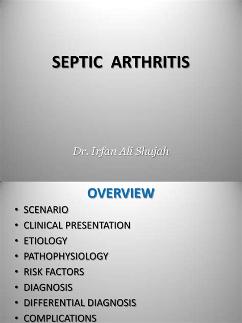 septic arthritis  arthritis immunology