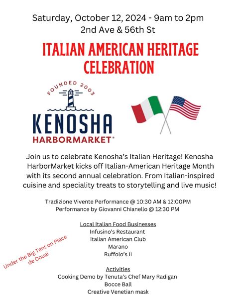 Italian American Heritage Day at Kenosha HarborMarket