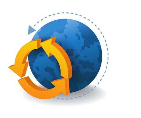 earth rotation circle flat isometric  illustration  vector