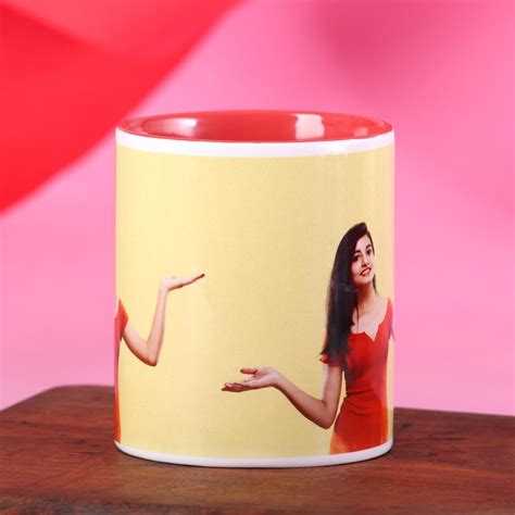 Attractive Personalized Heart Handle Mug Winni