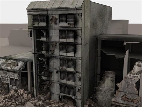 3d Model Destroyed Buildings2 By Davidnk On Deviantart