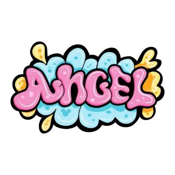 Angel Graffiti Names Lettering Typography Art Vector Angel Graffiti