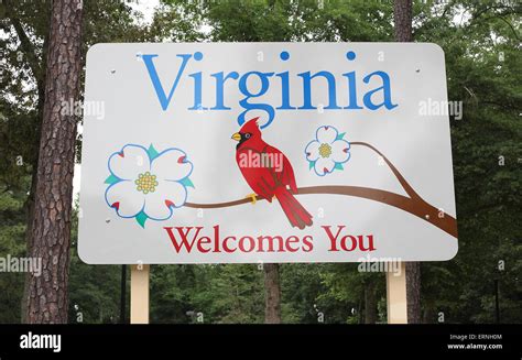 Welcome To Virginia Sign Stock Photo Alamy