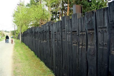 Fence Made With Railroad Ties