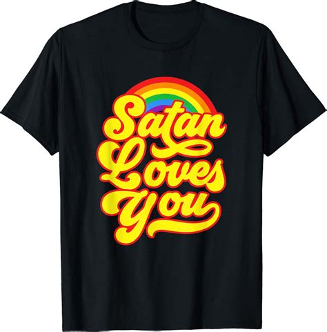 Amazon Satan Loves You LGBT Gay Pride T Shirt Clothing
