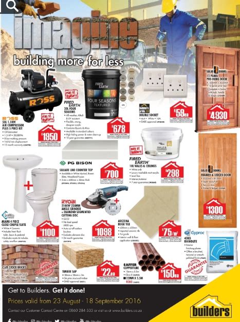 Builders Warehouse 23 August 18 September 2016 Building More For Less